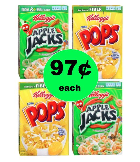 Cheap Cereal Deal! Stock Up on Corn Pops & Apple Jacks Only 97¢ Each at Walgreens! {At Publix Too!} ~ Right Now!