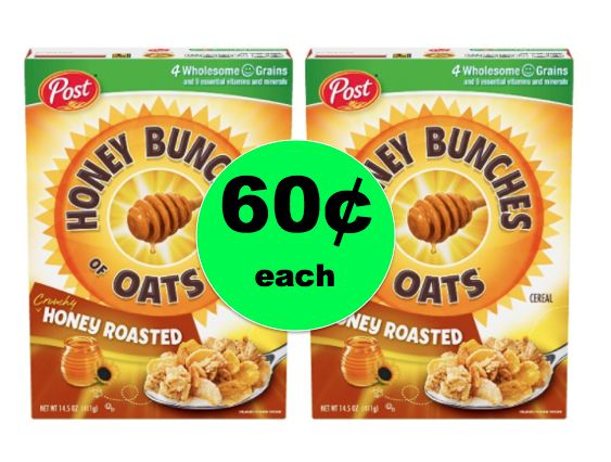 Breakfast is Served! Get Post Honey Bunches of Oats Cereal ONLY 60¢ Each at Winn Dixie! ~ Starts Today!