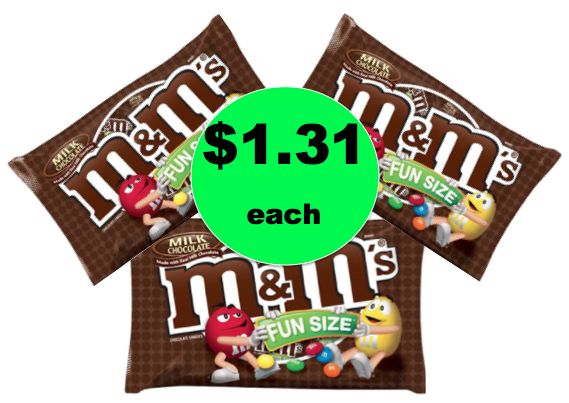Stock Up for Halloween! M&M’s Fun Size Candy ONLY $1.31 Each at Walgreens! ~ Right Now!
