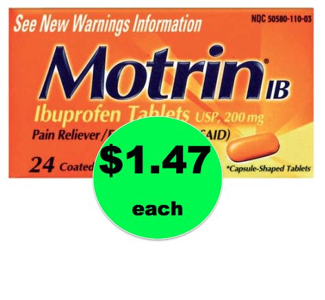 Pain Buster! Motrin IB Tablets ONLY $1.47 Each at Walmart! ~Right Now!