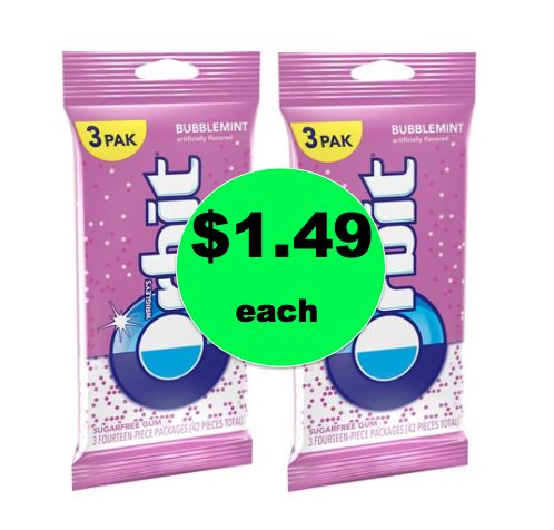 Pop in to Target for 50¢ Orbit Gum Single Packs! ~Right Now!