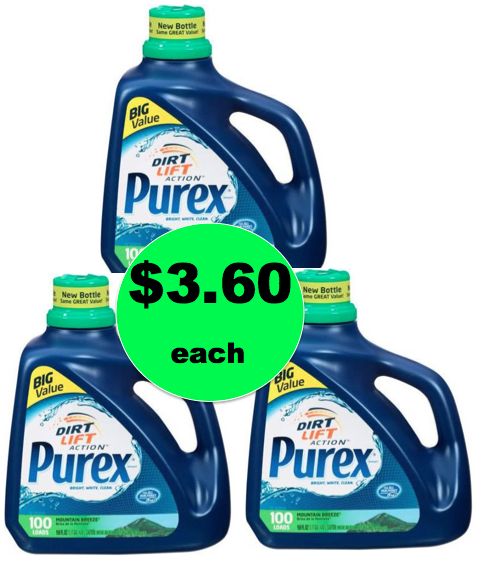 Get THREE (3!) Purex Laundry Detergent BIG Bottles ONLY $3.60 Each at Walgreens! ~Going On Now!