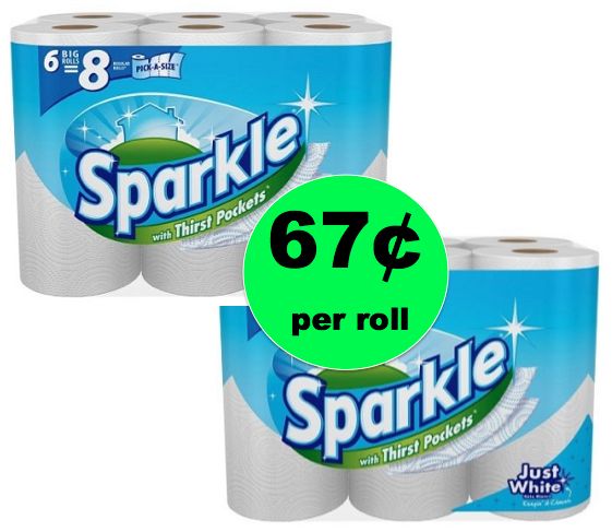 For All Those Messes! Sparkle Paper Towels BIG Roll ONLY 67¢ Per Roll at Winn Dixie! ~ Right Now!