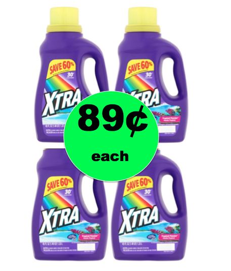 Xtra Laundry Detergent ONLY 89¢ Each at Walgreens! {NO Coupons Needed!} ~ Starts Today!