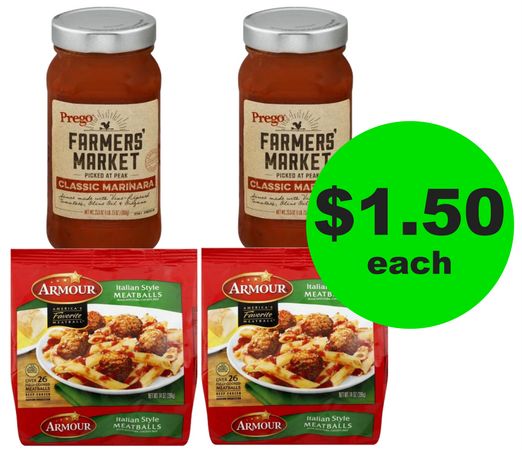 Grab An Easy Dinner: (2) Prego Sauces & (2) Armour Meatballs ONLY $1.50 Each at Publix! ~ Ends Tues/Weds!