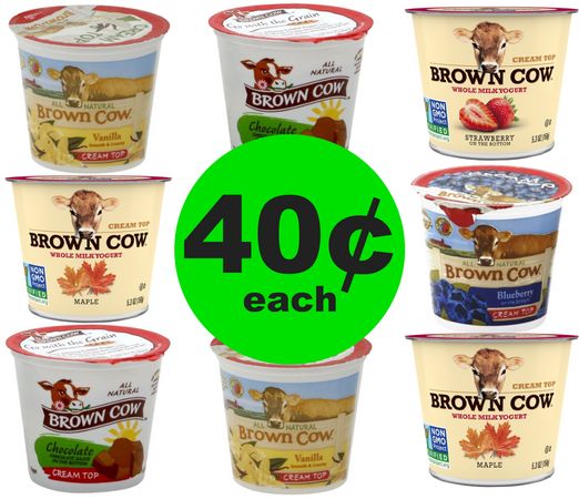 Cut your Coupons NOW! 40¢ Each for Brown Cow Cream Top Yogurt at Publix ~ Starts Saturday!