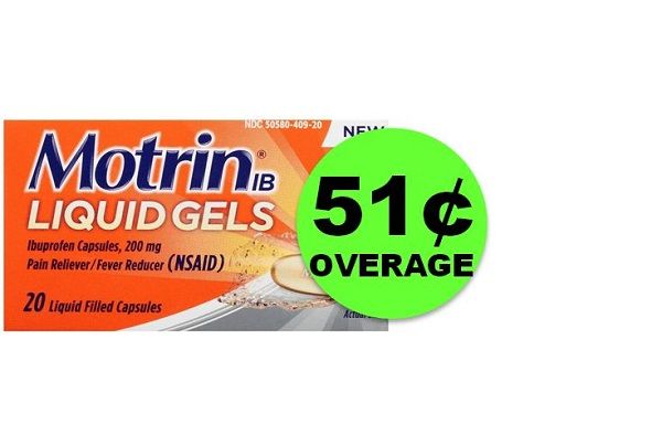 FREE + 51¢ OVERAGE on Motrin Liquid Gels at Publix! ~ Ends Friday!