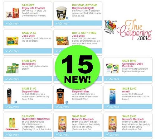 Print Out the NEW Fifteen (15!) Coupons for BOGO Breyers, Jose Ole, Garnier & More!