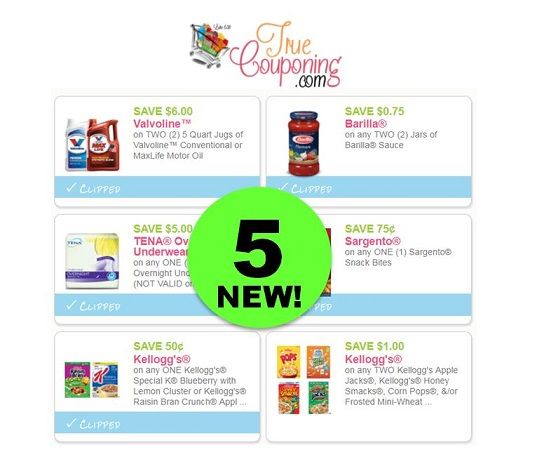 NEW Coupons to SAVE on Valvoline, Sargento, Tena & More!