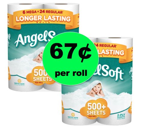 Angel Soft Bath Tissue Mega Rolls ONLY 67¢ Per HUGE Roll at Winn Dixie! ~Right Now!