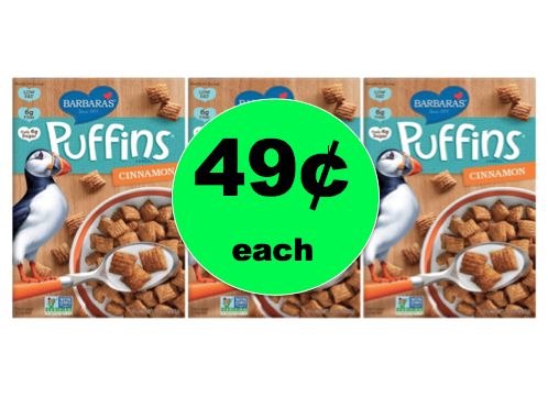 Cheap Breakfast! Pick Up 49¢ Barbara’s Puffins Cereal at Target! ~Happening Now!