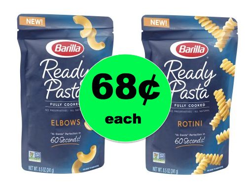 PRINT NOW for Barilla Ready Pasta ONLY 68¢ Each at Walmart! Right Now!
