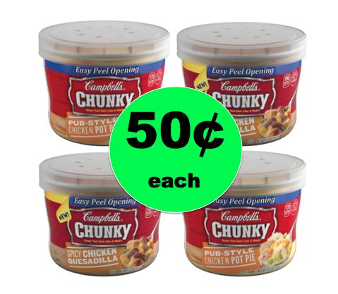 Quick & Easy Comfort Food! Get 50¢ Campbell’s Chunky Microwaveable Soup at Winn Dixie! ~Sat & Sun!
