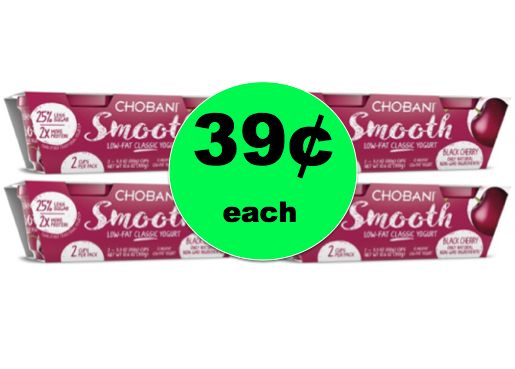 Healthy Snackin’ Calls for 39¢ Chobani Smooth Yogurt 2 Packs at Target! ~NOW!