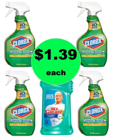 Wipe Away Those Germs with $1.39 Clorox & Mr. Clean Cleaners at Target! ~Right Now!