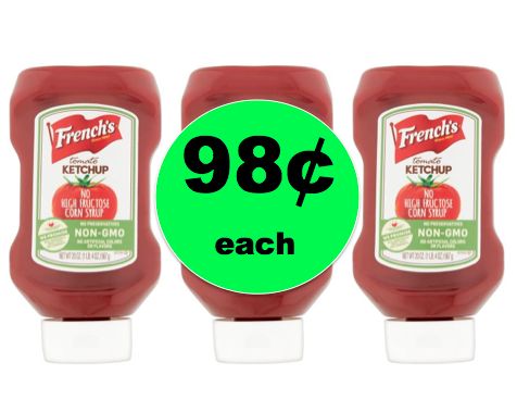 Stock Up on CHEAP French’s Tomato Ketchup ONLY 98¢ at Walmart! ~ Right Now!