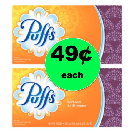 Get TWO (2!) Puffs Facial Tissues ONLY 49¢ Each at Walgreens! ~This Week!