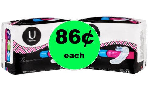Pick Up U by Kotex Security Ultra Thin Pads Only 86¢ Each Right Now at Walmart!