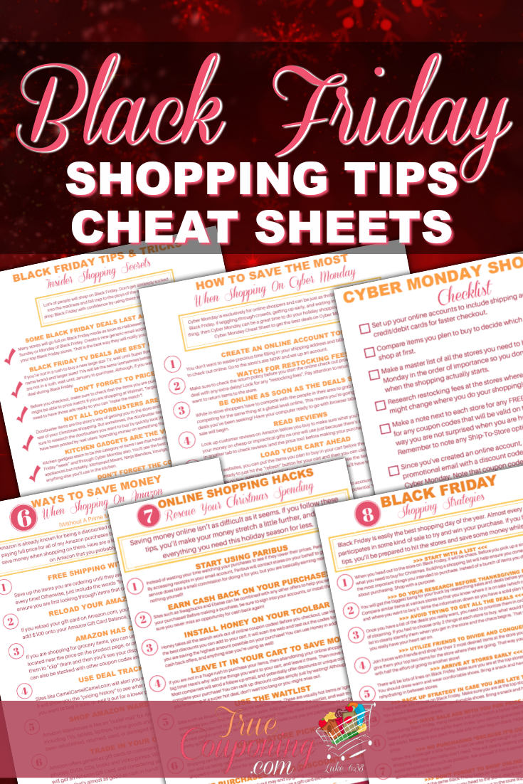 {FREE Download} Your Black Friday Shopping Tips Cheat Sheets Are Here!