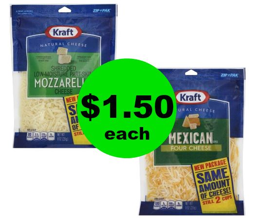 Kraft Shredded Cheese at Publix for $1.50 Each! {Stock Up Price!} ~ Starts Weds/Thurs!