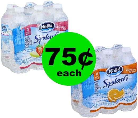Don’t Drink Plain Water! Pick Up Nestle Splash Flavored Water 6 Packs for 75¢ Each at Publix! ~ Right Now!