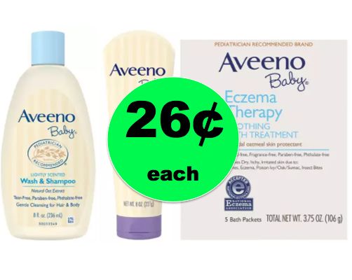 Stock Up {or Donate} Aveeno Baby Products ONLY 26¢ Each at Walgreens! ~ Ends Saturday!!