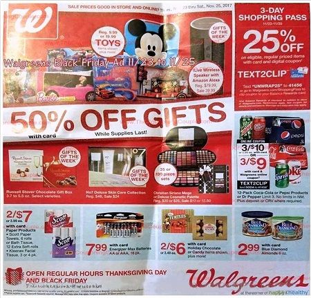 Walgreens Black Friday Ad Scan 2017 {3 Day Shopping Pass: 25% Off Regular Priced Items!}