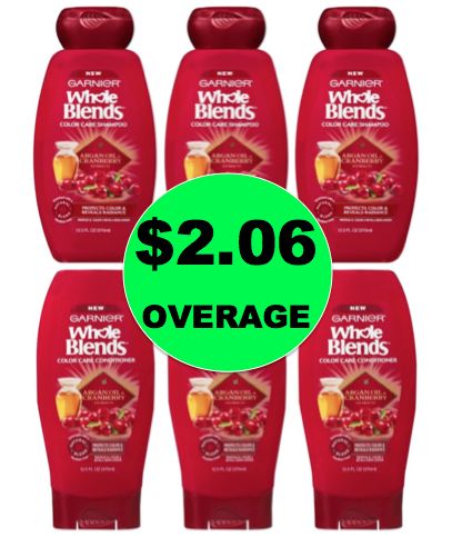Even Better Deal! SIX (6!) FREE + $2.06 OVERAGE on Garnier Whole Blends Hair Care at Target! ~NOW!