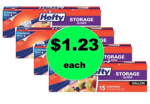 Stock Up with $1.23 Hefty Slider Storage Bags at Walmart!  NOW!