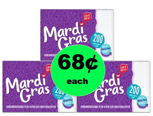 Stock Up with 68¢ Mardi Gras Napkins at Walmart! ~Right Now!
