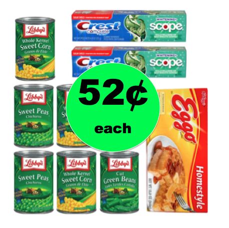 Nab (2) Crest Toothpaste, (1) Eggo Waffles & (7) Libby’s Canned Veggies ONLY 52¢ Each at Winn Dixie! ~ Starts Tomorrow!