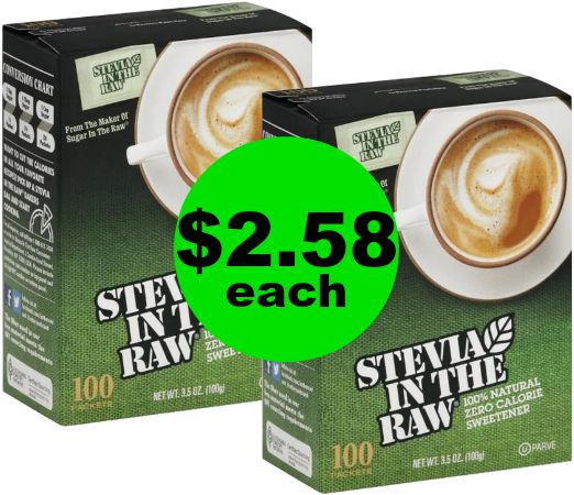 Sweeten Up with Stevia in the Raw Sweetener 100 Count Boxes at Publix for $2.58 Each! ~ This Week Only!