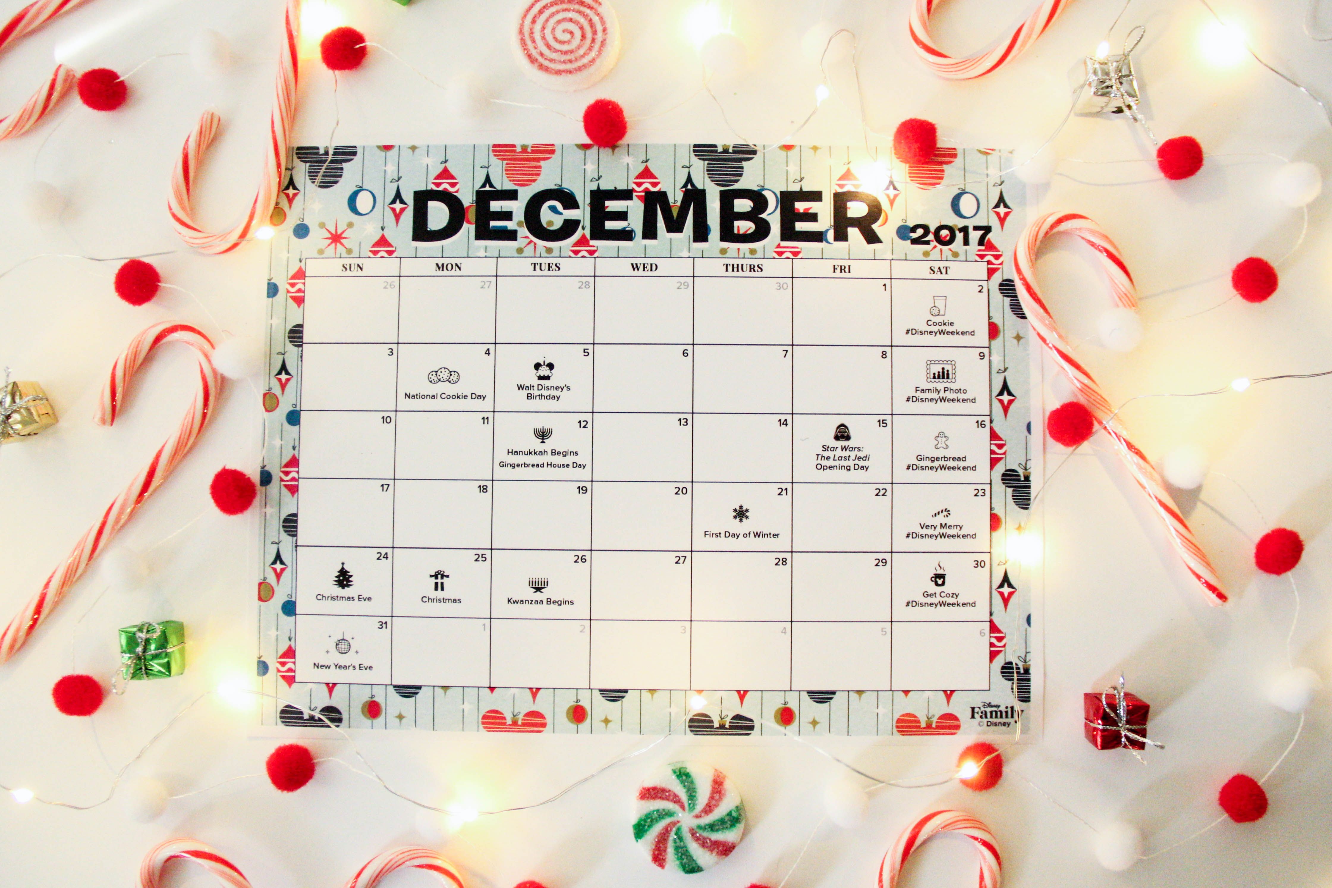 FREE Disney December Calendar!