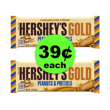 Stocking Stuffer Alert! Score 38¢ Hershey’s Gold Bars at Walmart! Print NOW!