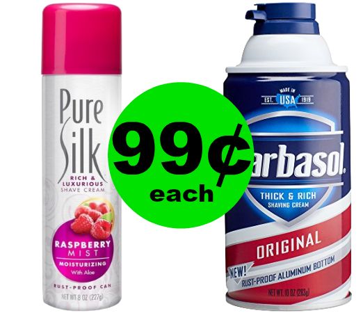 Grab 99¢ Barbasol or Pure Silk Shave Cream {No Coupon Needed} at CVS! ~ Right Now!
