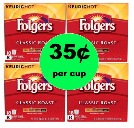 Super Stock Up Deal on Folgers Coffee K-Cups JUST 35¢ Per Cup at Target! This Week Only!