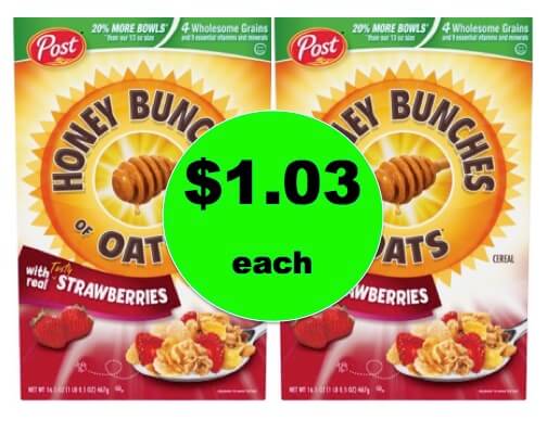 Enjoy Cereal for Dinner with $1.03 Post Honey Bunches of Oats with Strawberries Cereal at Walgreens! ~NOW!