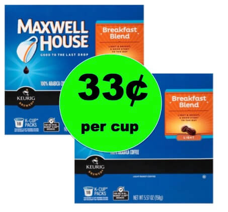 Pour Another Cup with Maxwell House K-Cups Only 33¢ Per Cup at Target! This Week Only!