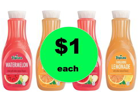 Pick Up $1 Tropicana Watermelon & Lemonade Drinks at Target! Right Now!