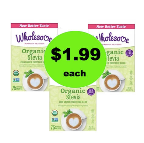 Kick the Sugar with $1.99 Wholesome! Organic Stevia Reg. $5 at Target! (Ends 12/24)