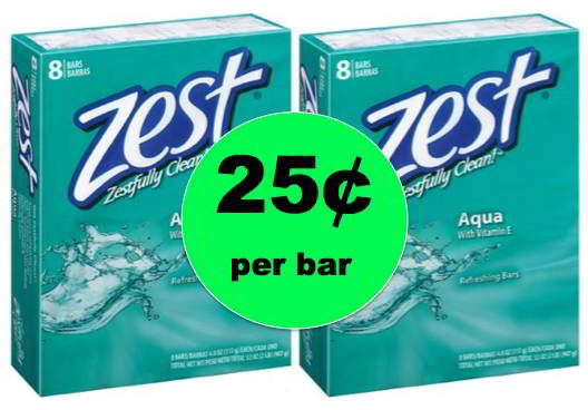 (NLA) Stock Up on Zest Bar Soap 8 Packs ONLY 25¢ per Bar at Walgreens! Right Now!