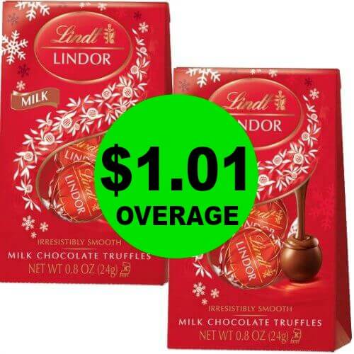 PRINT Now for TWO (2!) + $1.01 OVERAGE on FREE Lindt Lindor Mini Bags at Publix!