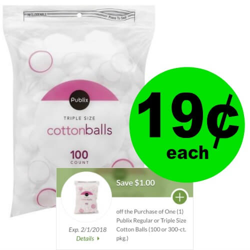 Pick Up 19¢ Publix Cotton Balls at Publix! “CLIP” Now! (Ends 2/1)