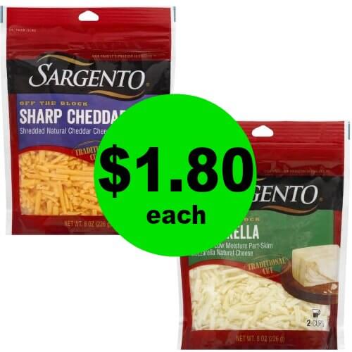 More Cheese Please! Sargento Shredded Cheese is $1.80 Each at Publix! (Ends 1/30 or 1/31)