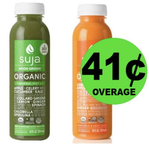 Get Your TWO (2!) FREE + $.40 OVERAGE on Suja Juice at Publix! (1/31-2/6 or 2/1-2/7)