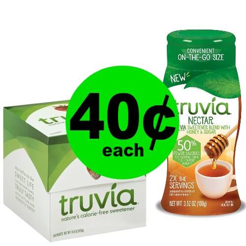 PRINT NOW!! Truvia Sweetener are 40¢ Each at Publix! (1/25-1/31 or 1/24-1/30)