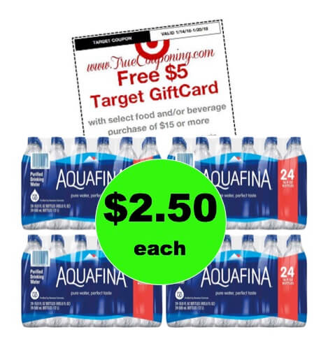 Don’t Miss Out on $2.50 Aquafina Bottled Water 24 Packs at Target! (Ends 1/20)