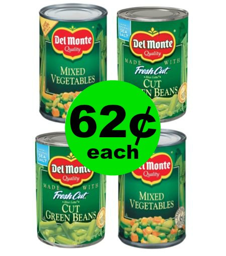 Eat More Veggies! Del Monte Canned Vegetables are 62¢ Each at Publix! (Ends 1/23 or 1/24)