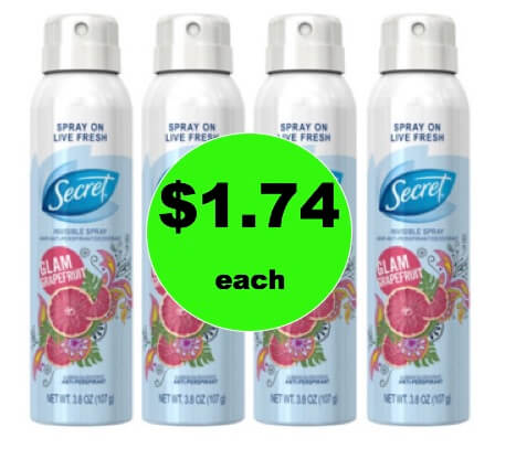 Stay Dry with $1.74 Secret Invisible Sprays at Target (Reg. $5.49)! (Ends 2/3)