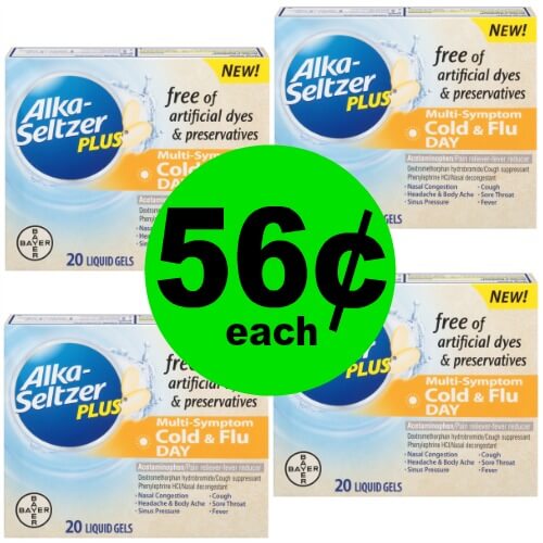 Feel Better Faster! Head to Publix for Alka-Seltzer Plus Cold & Flu Medicine Only 56¢ Each (Reg. $8.99)!